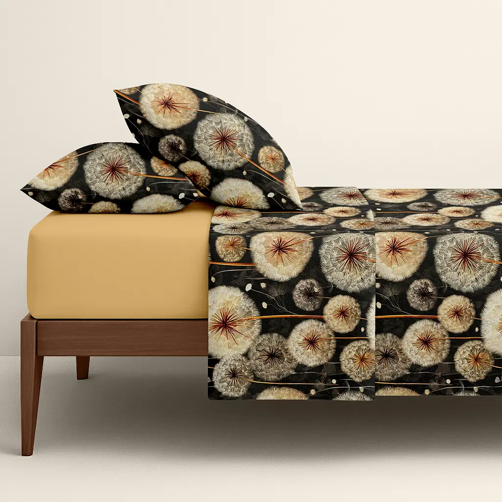 Комплект постільної білизни Cosas Wish flower CS5 Двоспальний бежевий (WishFlower_El160x30-11Honey_180) - фото 2