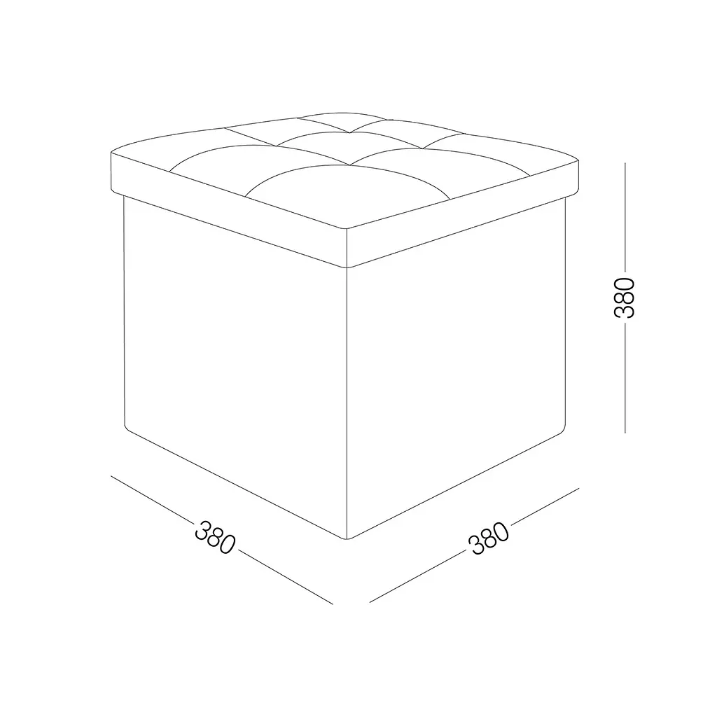 Пуф для хранения МВМ My Home 380х380х380 мм серый (TH-03 GRAY) - фото 10
