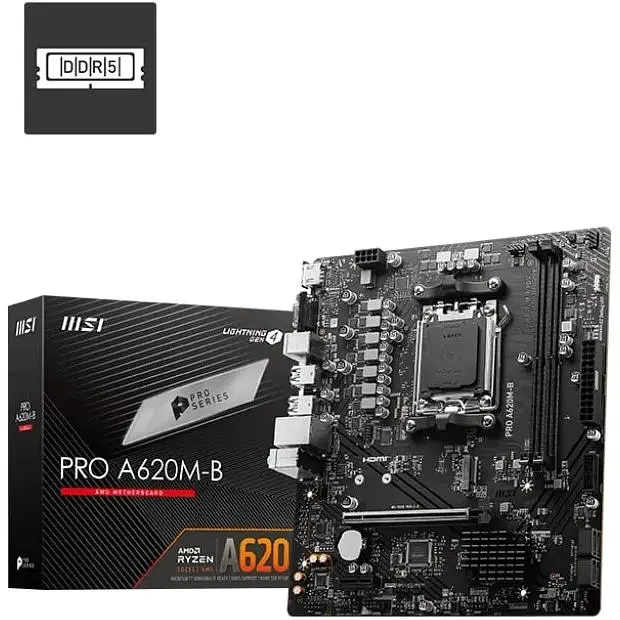 Материнська плата MSI PRO A620M-B sAM5 A620 2xDDR5 M.2 HDMI D-Sub mATX - фото 5