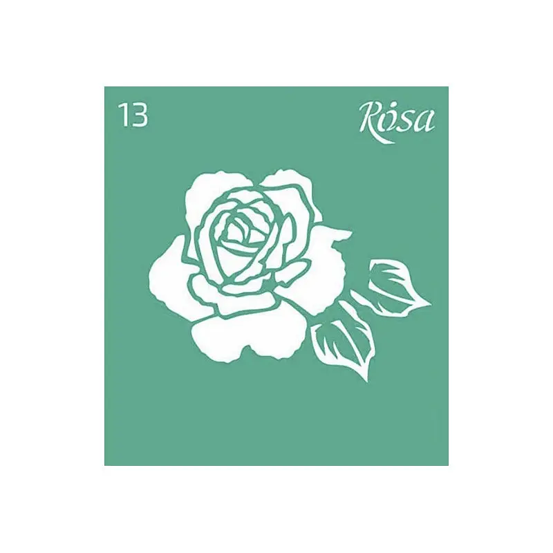 Багаторазовий трафарет Rosa 3625113 самоклеючий, №13, 9х10 см, серія "Квіти"