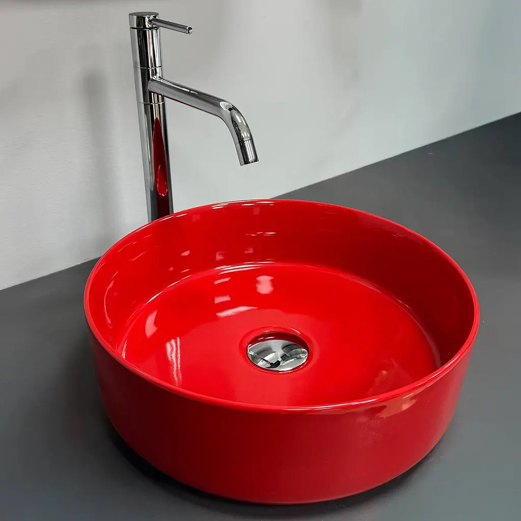 Умивальник VBI Prato накладний 36x36 см red glossy VBI-011416 - фото 6