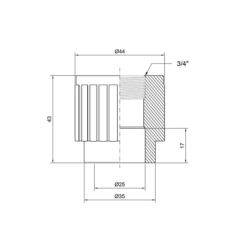 Муфта PPR Thermo Alliance 25х3/4" ВР DSB2045