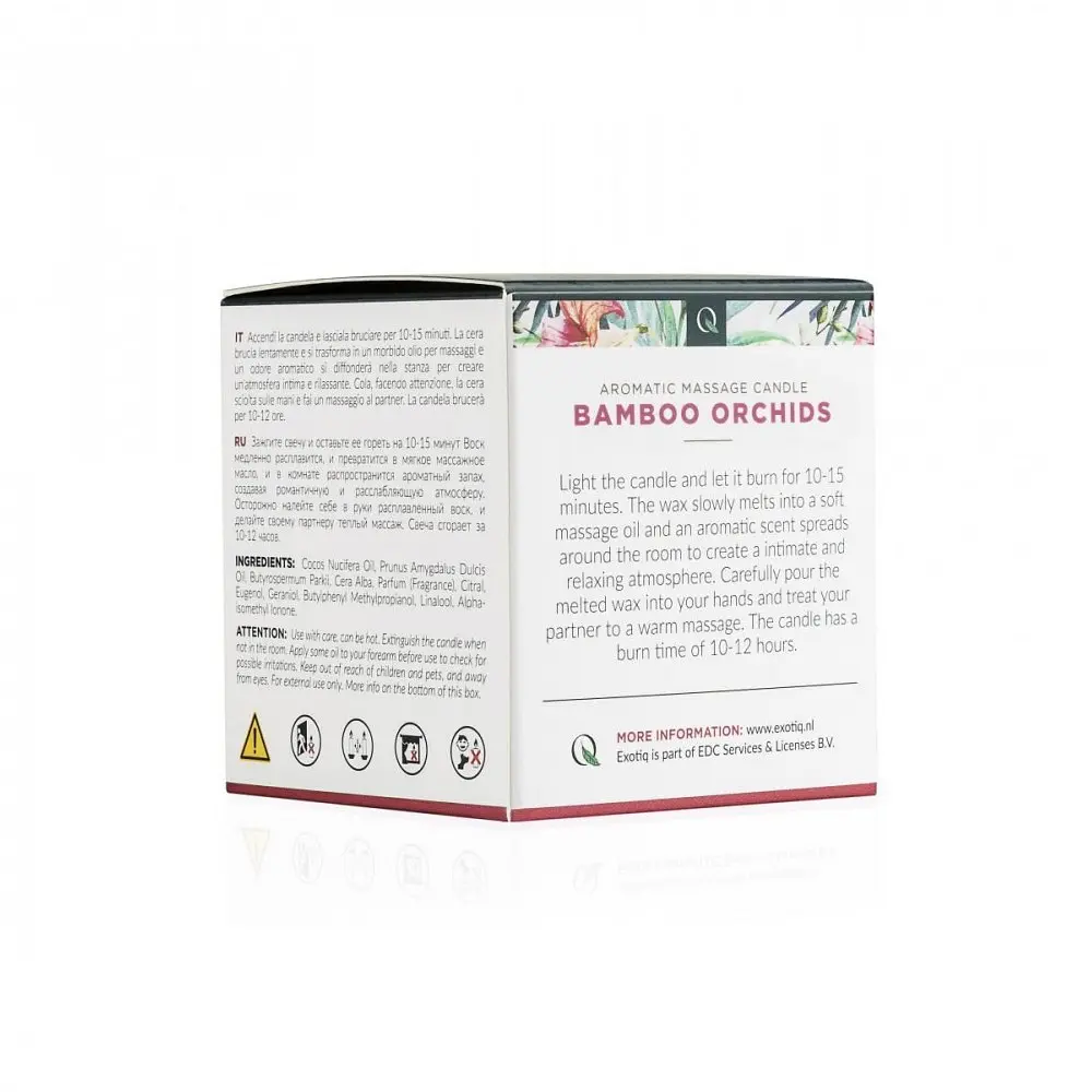 Массажная свеча Exotiq Massage Candle Bamboe Orchideeen 60 мл - фото 5