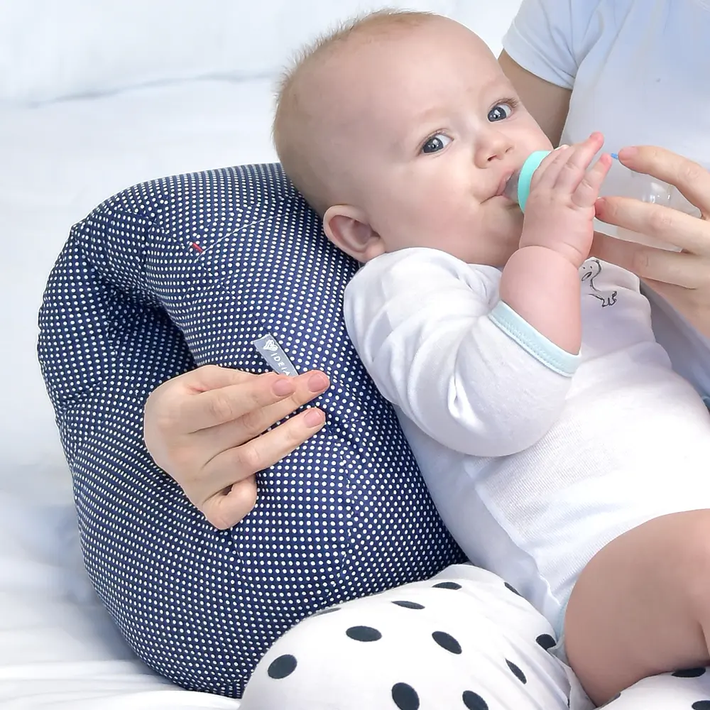 Подушка для годування Papaella Mini Горошок, 28х30 см, синій (8-31999) - фото 10