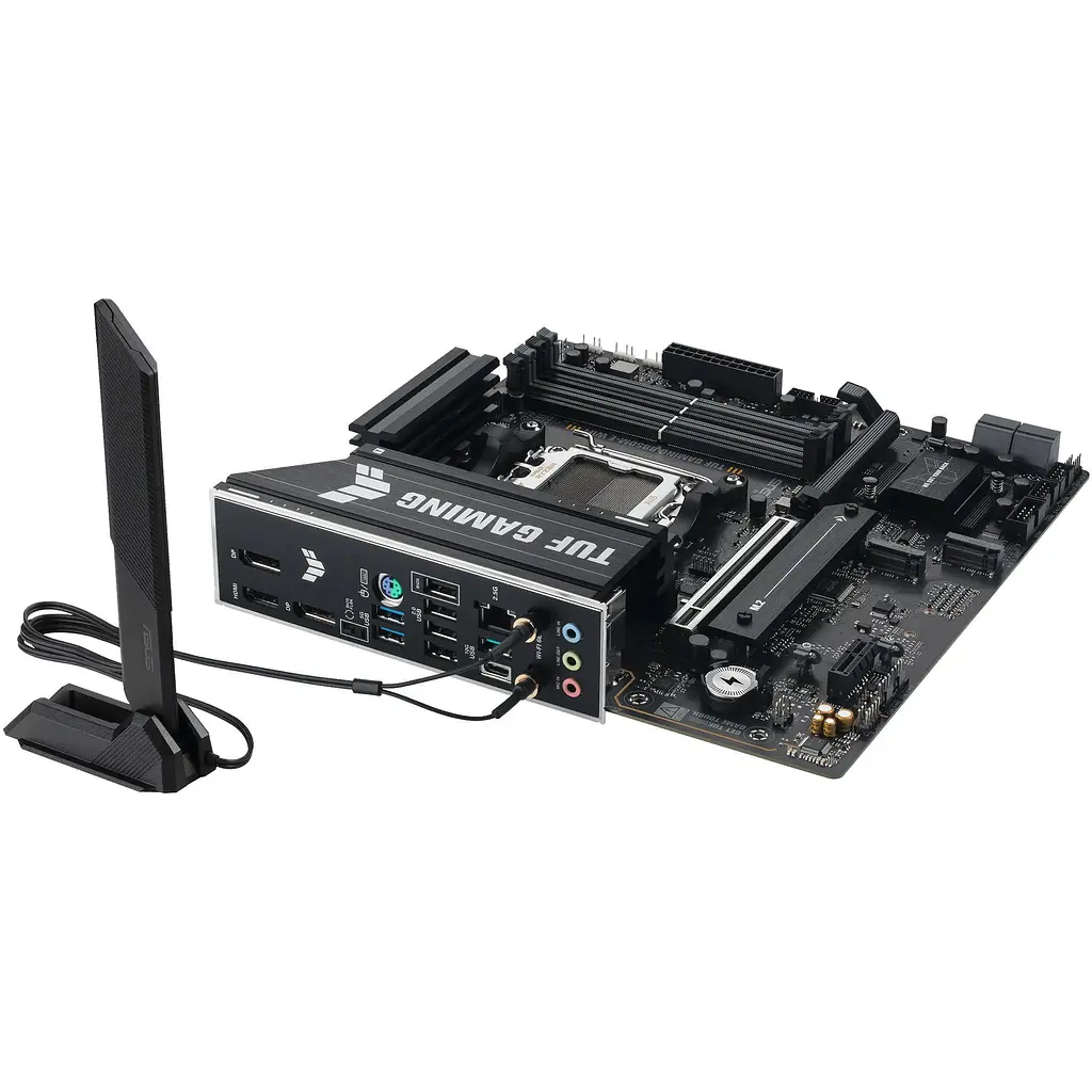 Материнська плата Asus TUF Gaming B850M-E WIFI sAM5 B850 4xDDR5 M.2 HDMI DP WiFi BT mATX - фото 6