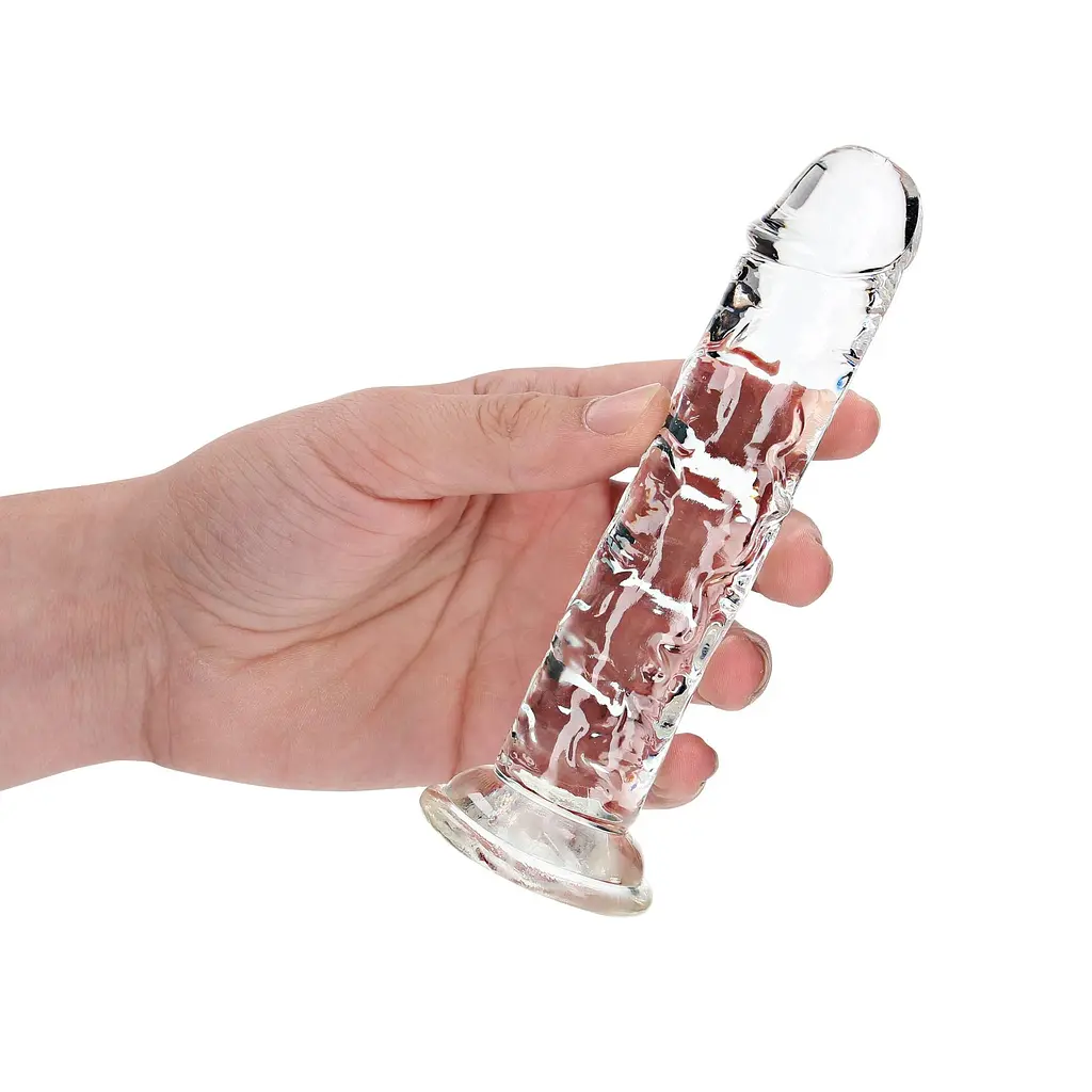 Фаллоимитатор RealRock Crystal Clear Realistic Dildo 6'' 15.5 см прозрачный - фото 7