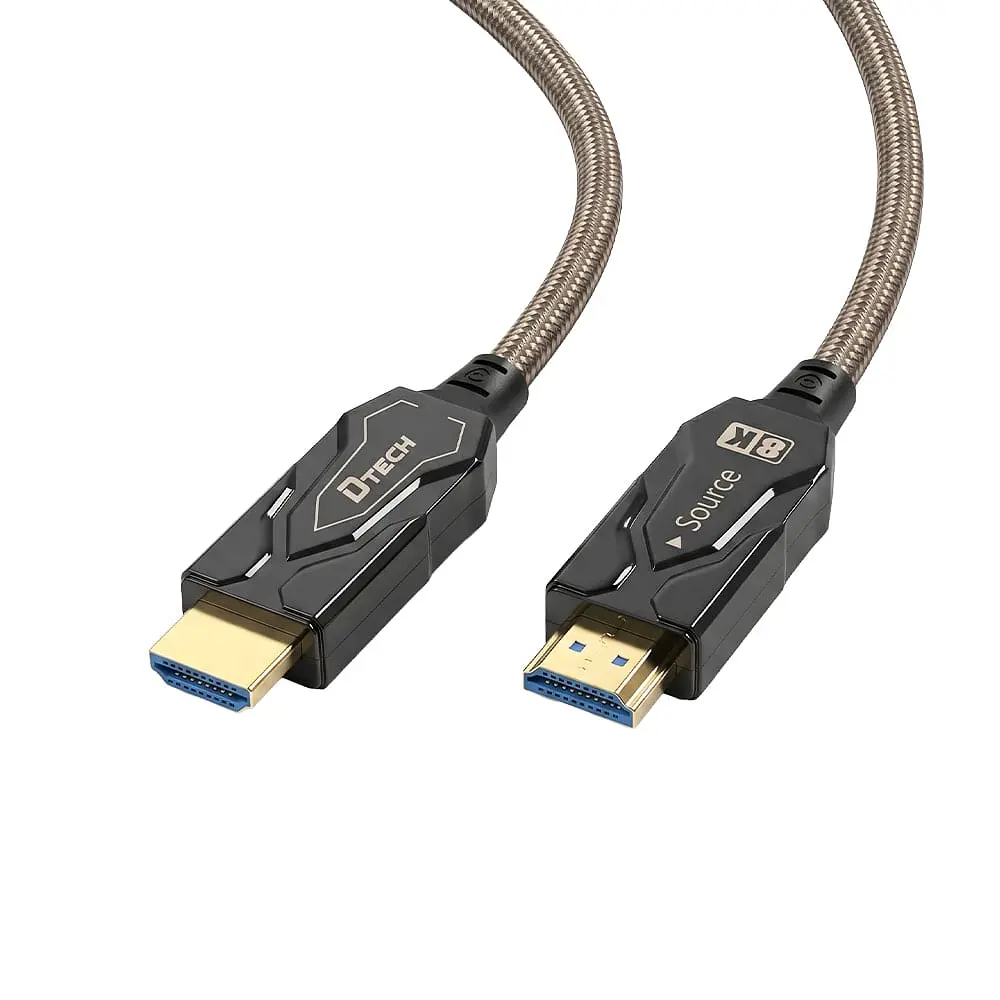 Кабель оптичний армований HDMI 2.1 50m Dtech DT-HF8050BK (74-00154) - фото 2