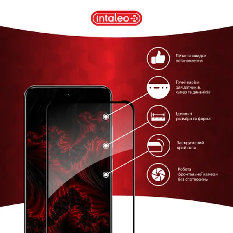 Скло захисне Intaleo Full Glue Infinix Hot 50i Black (1283126607332) - фото 3