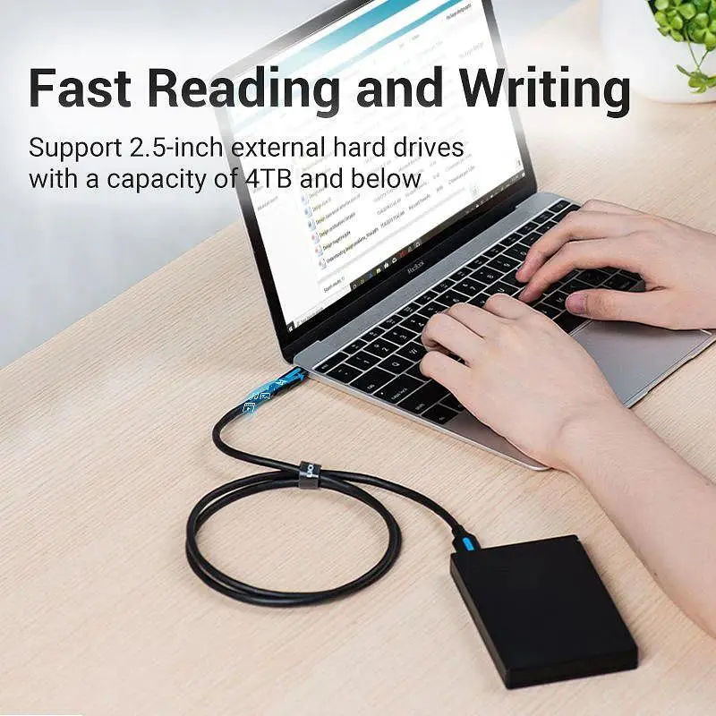 Кабель Vention USB 3.0 C Male to Micro-B Male 2A Cable 0.5M Black (CQABD) - фото 3