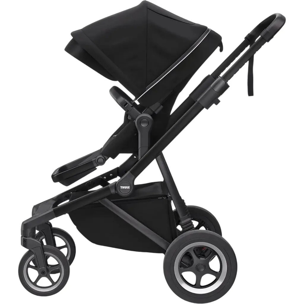 Дитяча коляска Thule Sleek Midnight Black on Black з люлькою (TH 11000026) - фото 3