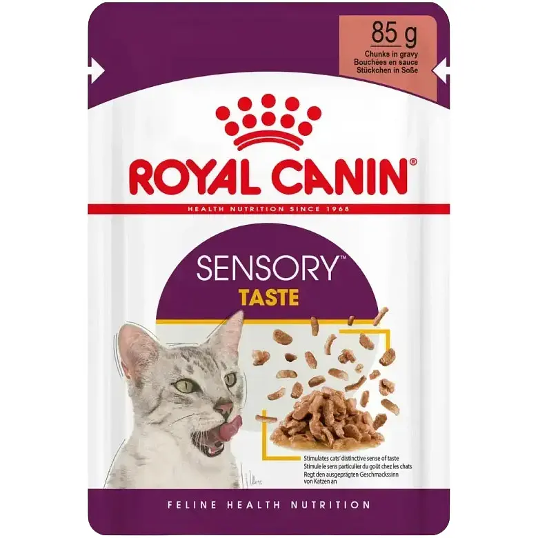 Вологий корм для вибагливих котів Royal Canin Sensory Taste Gravy шматочки в соусі 85 г