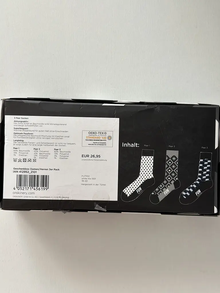 Шкарпетки FUN Socks в подарунковій упаковці 3 пари (36-40) - фото 2