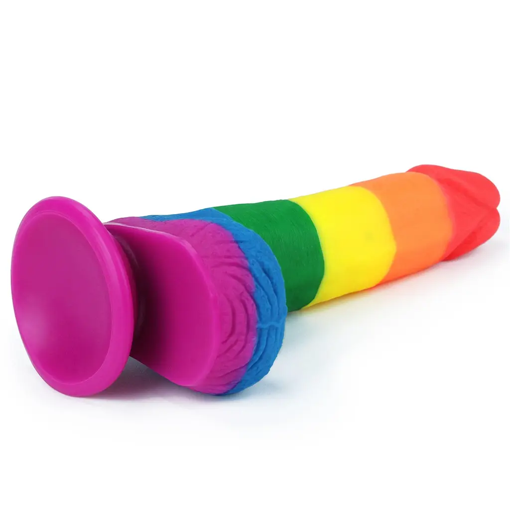 Фаллоимитатор LoveToy Prider Dildo 7.5" 19.5 см радужный - фото 3