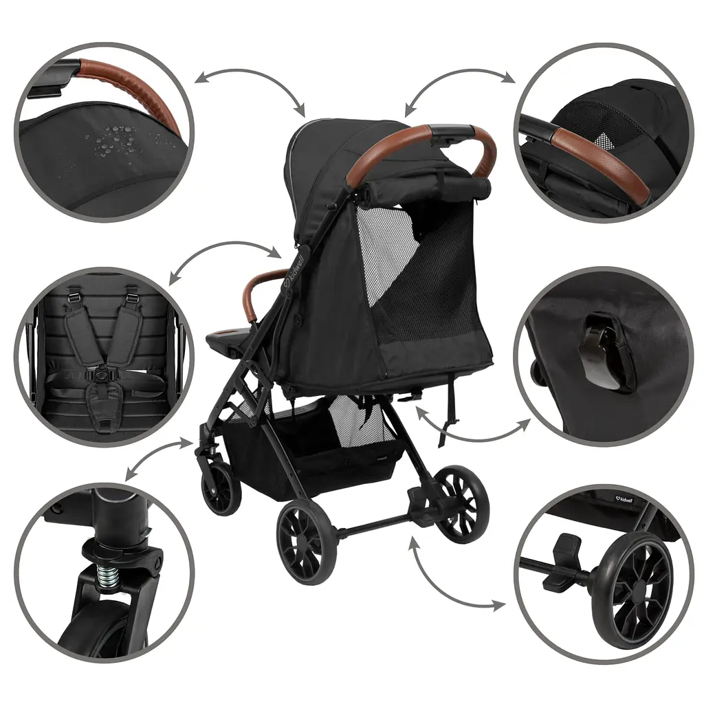 Прогулянкова коляска Kidwell Colmer Jet Black - фото 7