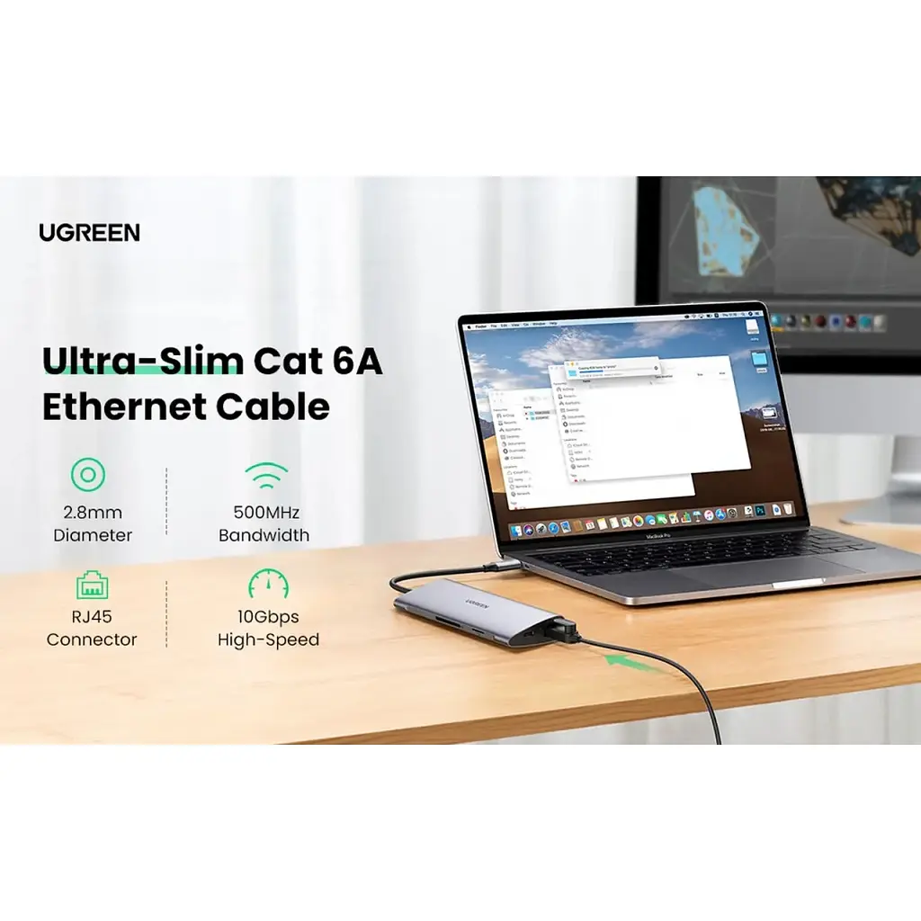 Патч-корд 2м, UTP cat 6 RJ-45 COPPER black Ugreen (U_70334) - фото 3