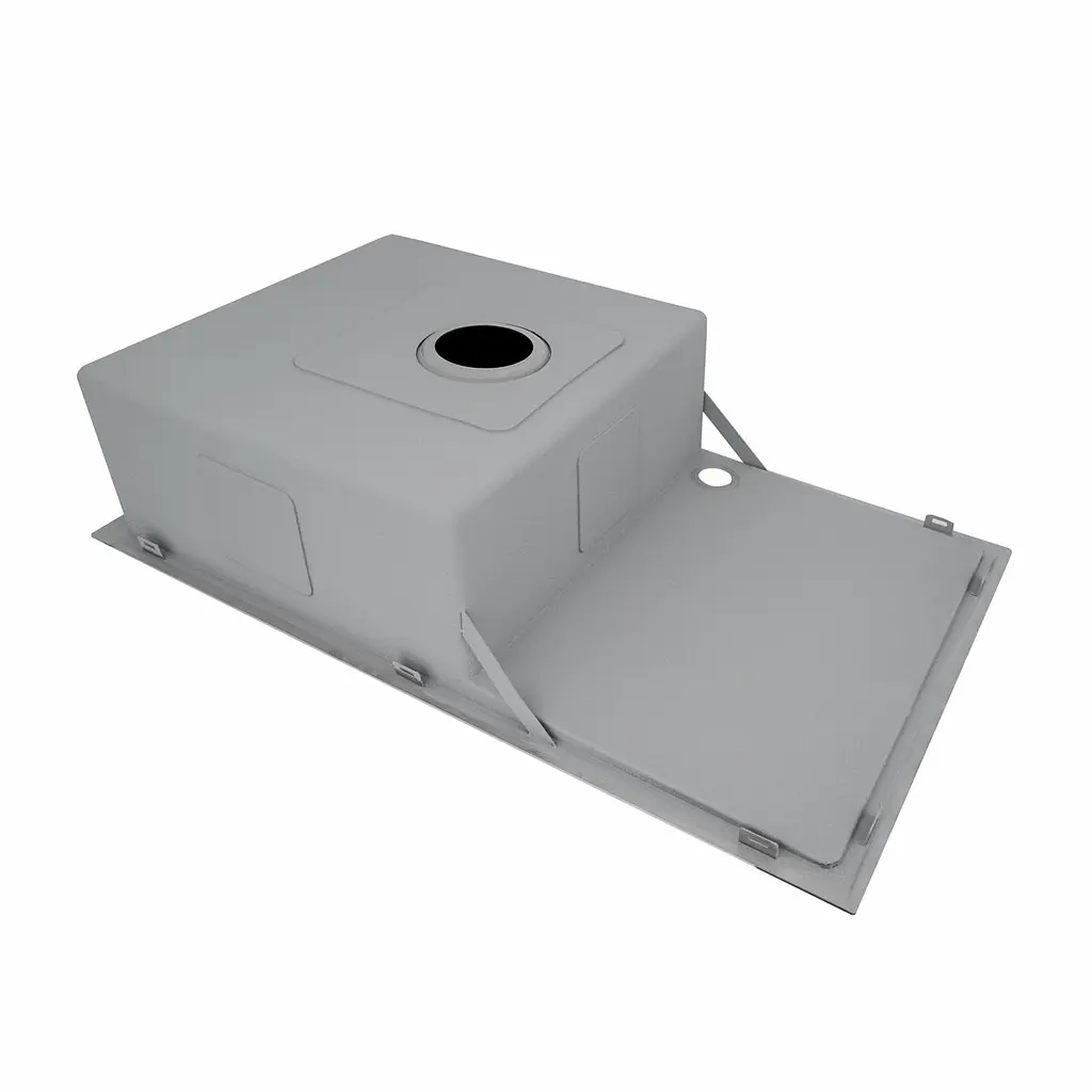 Кухонная мойка Platinum Handmade PVD Н 780x500x200 R черная (с креплением и отверстием под смеситель), Черный - фото 3