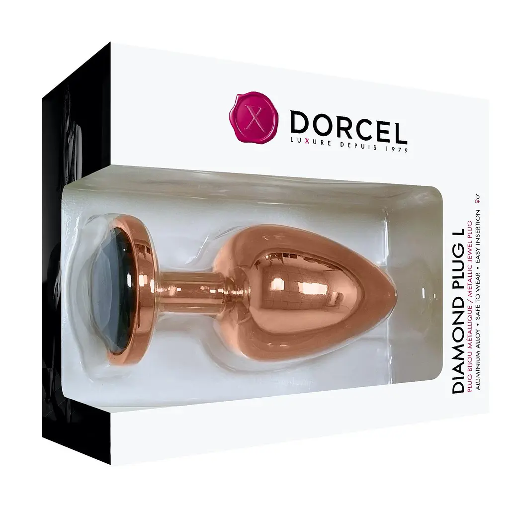 Анальная пробка с кристаллом Dorcel Diamond Plug L 9.5 см (бронзовый) - фото 4