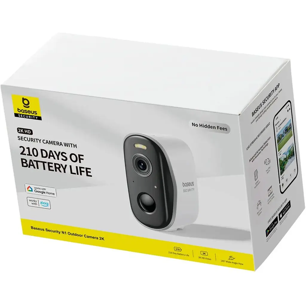 IP-камера видеонаблюдения Baseus Security N1 Outdoor Camera 2K White - фото 2