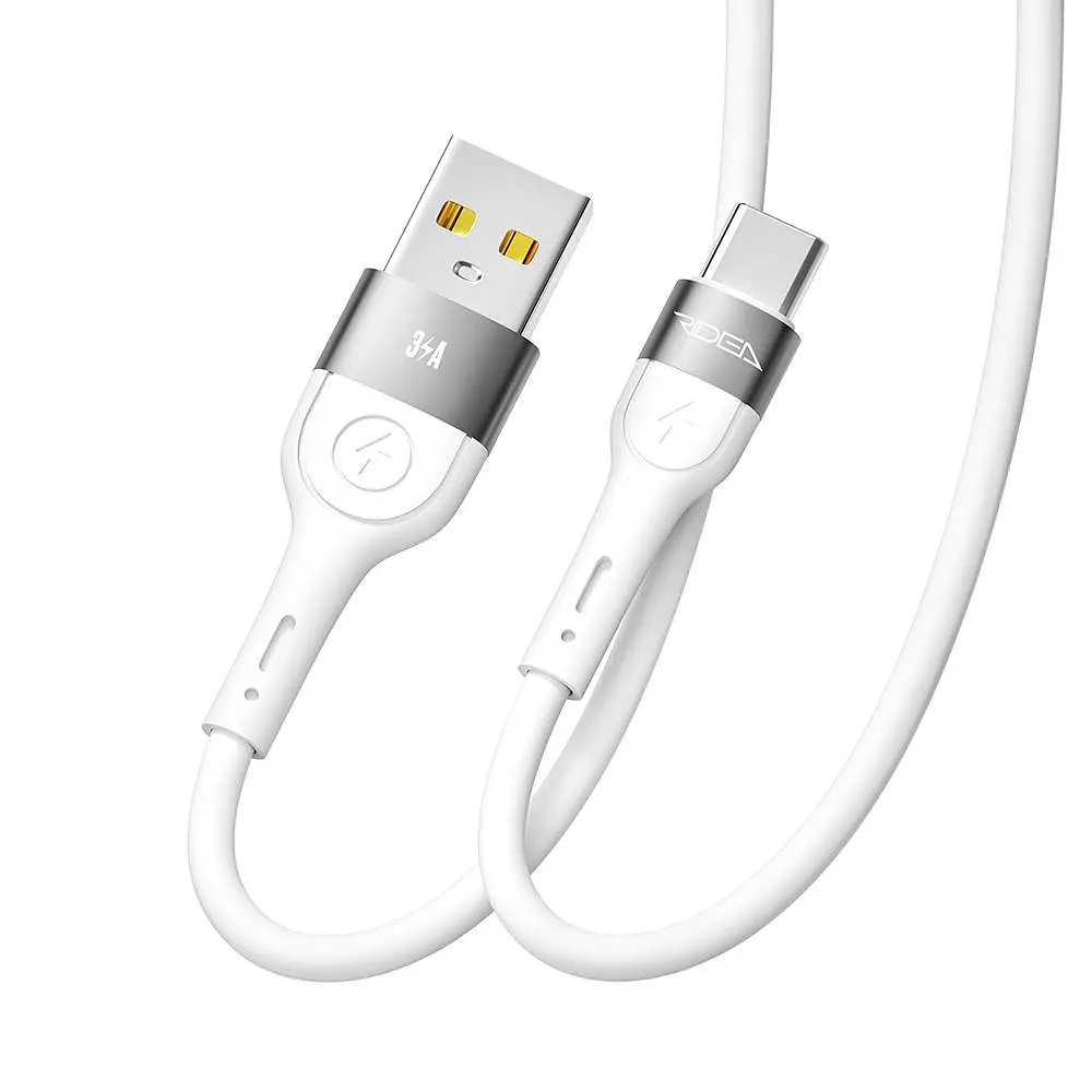 Кабель для зарядки USB Ridea RC-XS51 X-Silicone USB-Type C 60W 20V/3A 1.2 м Белый - фото 4