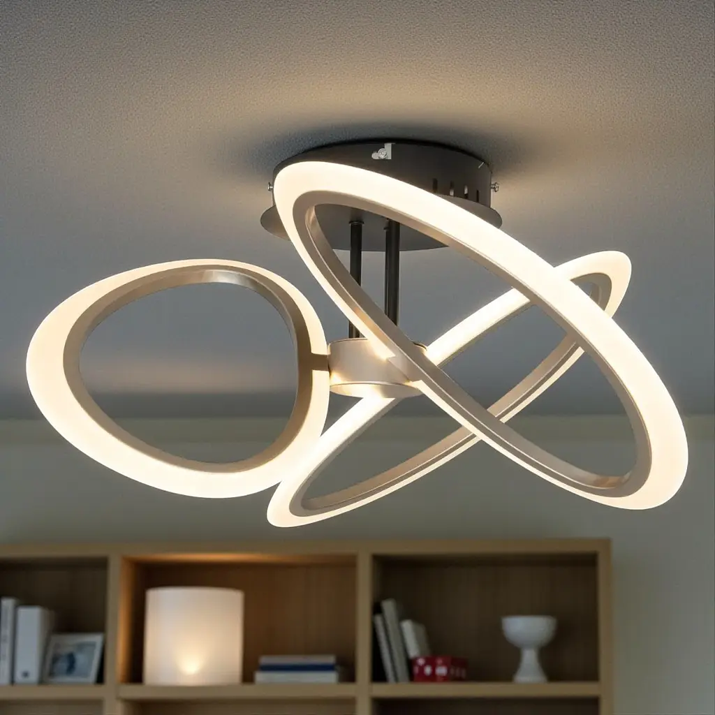 LED-люстра стельова Diasha WG5144/3 45W, 3 світлові петлі, 3 кольори світла, Ø54 см - фото 2