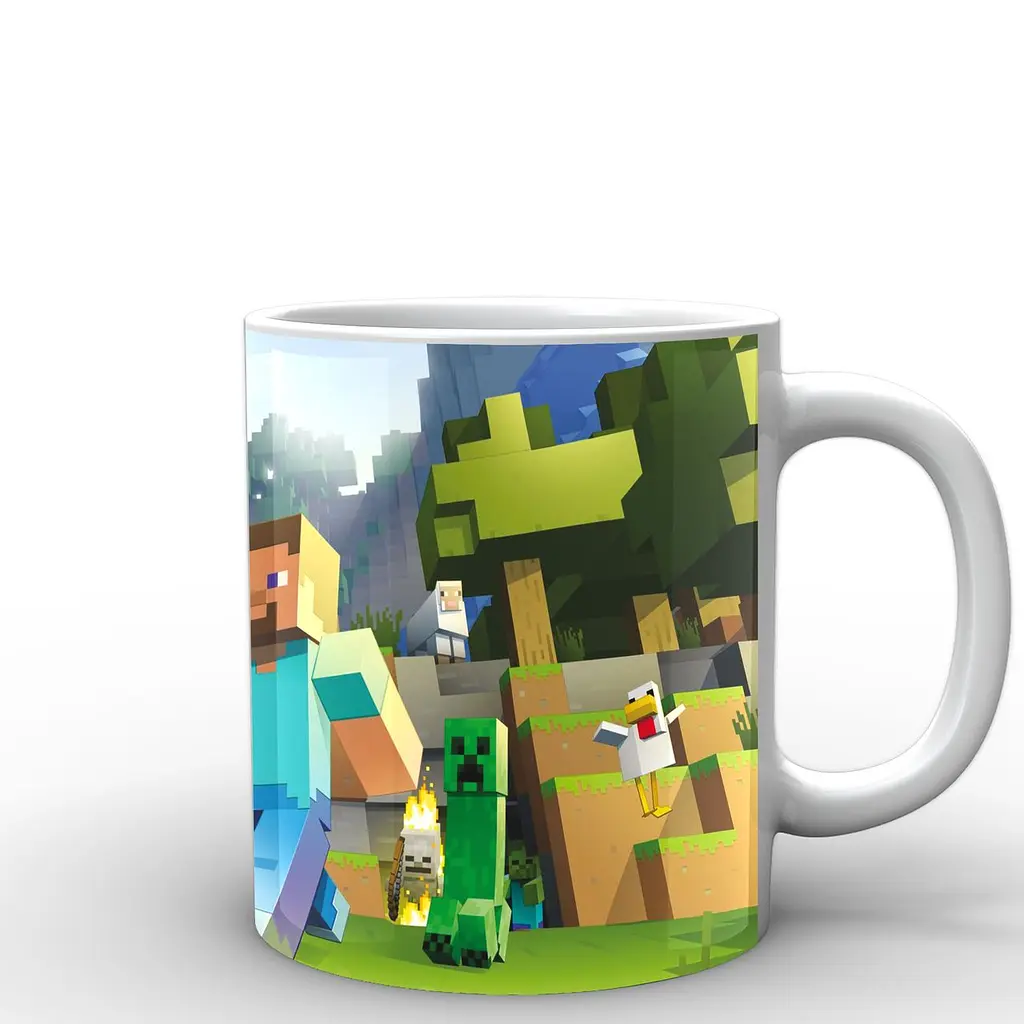 Кухоль GeekLand Minecraft Майнкрафт постер MС.02.003 330 мл білий - фото 3