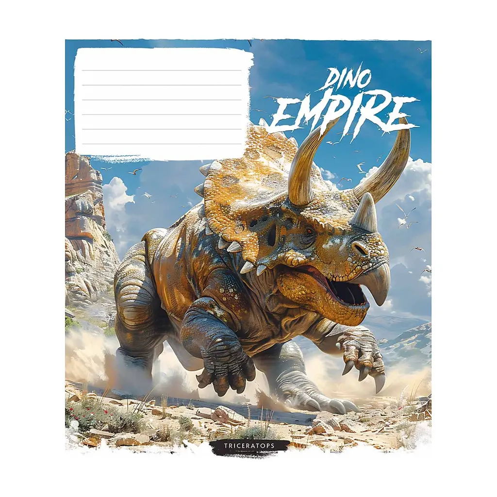Зошит Школярик Dino empire 12 аркушів клітинка (012-3490K), в асортименті - фото 5