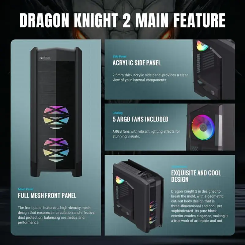 Корпус GameMax Dragon Knight 2 (Dragon Knight 2) Без БП - фото 5