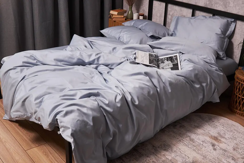 Комплект постельного белья Moon&Star Satin Premium Skyline King Size 220x240 см наволочки 4х50х70 см - фото 4