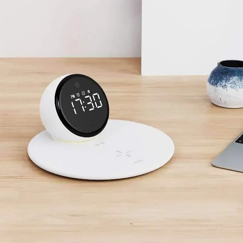 БЗП Wi-W017 15W Wireless Charger+Digital Alarm+Bluetooth Speaker White Wiwu teh0029879 - фото 4