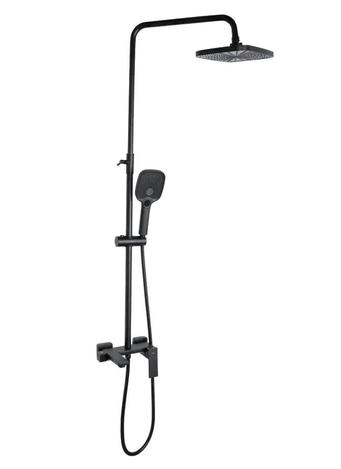 Душова система універсальна Qtap Gemini Black Matt з виливом QTGEM111BLM45686