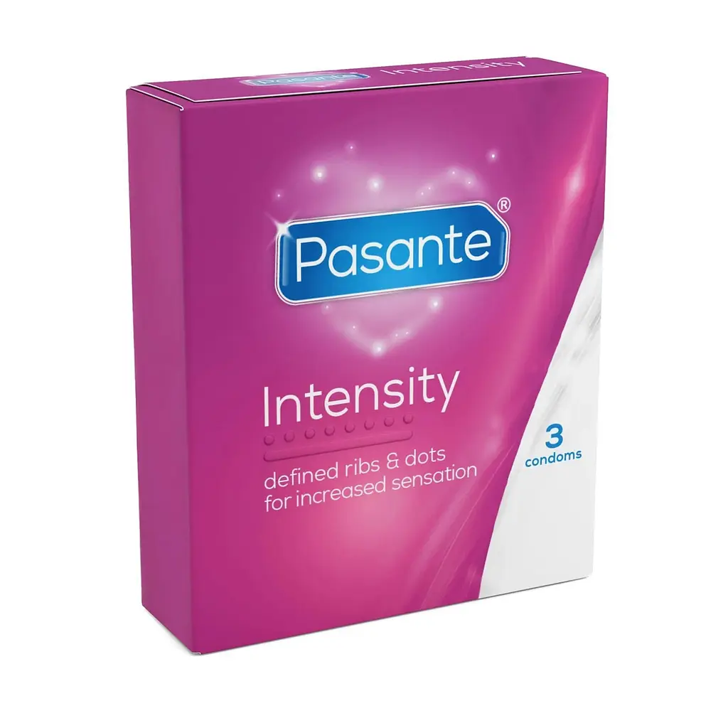 Презервативи Pasante Ribs Dots Intensity, 3 шт