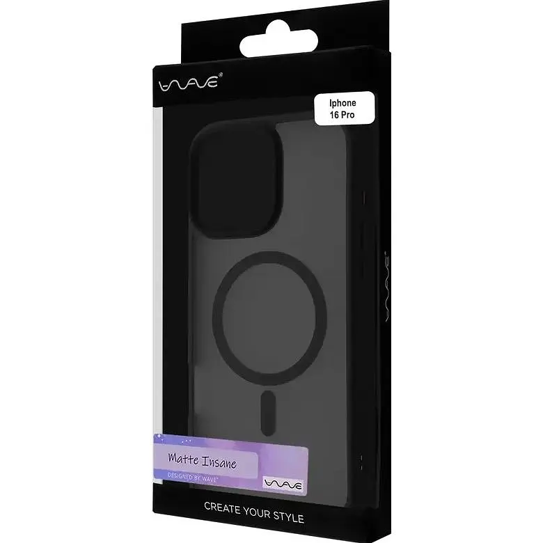 Чохол Wave Matte Insane Magnetic Ring with MagSafe для Apple iPhone 16 Pro Black [116343] - фото 5