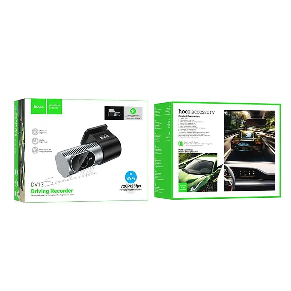Відеореєстратор HOCO DV13 Screenless hidden driving recorder Iron сірий - фото 2