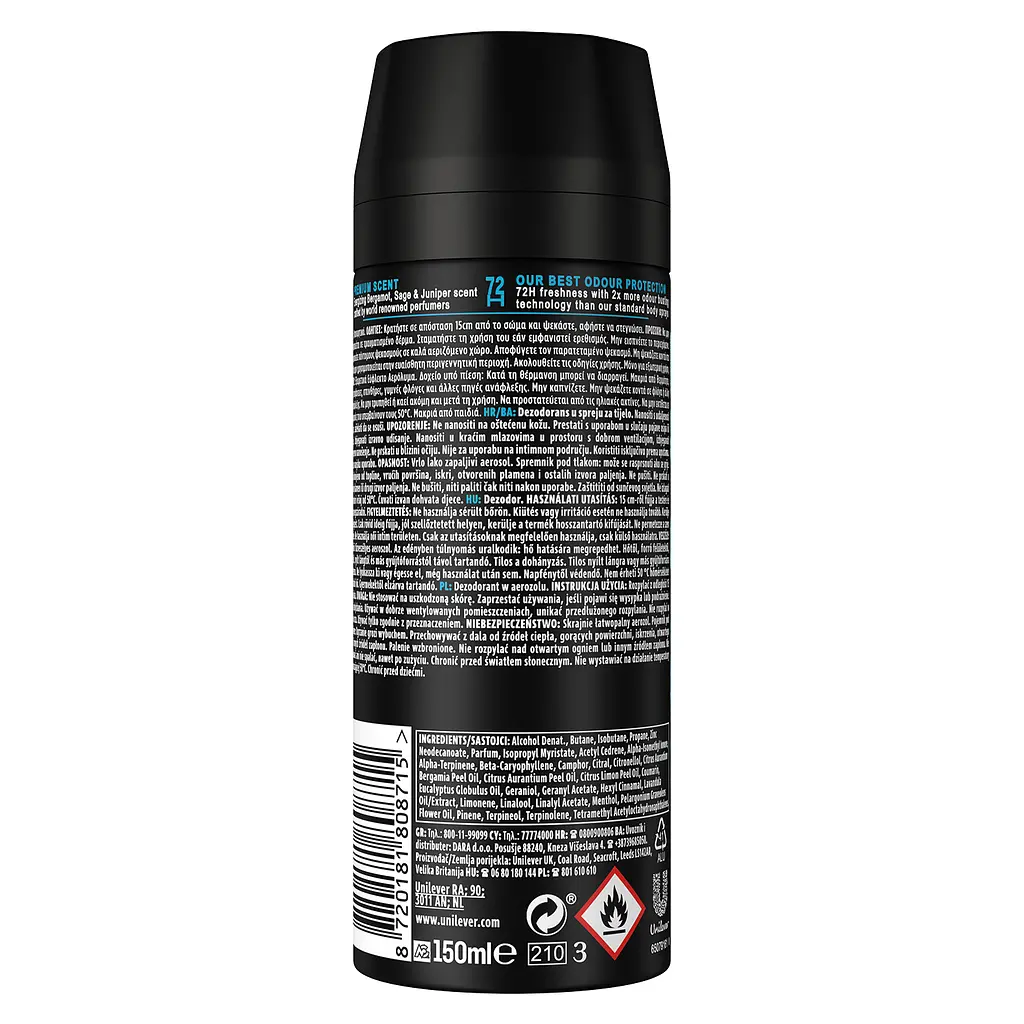 Дезодорант Axe аер файн фрагранс аква бергамот 72 год 150 мл - фото 2