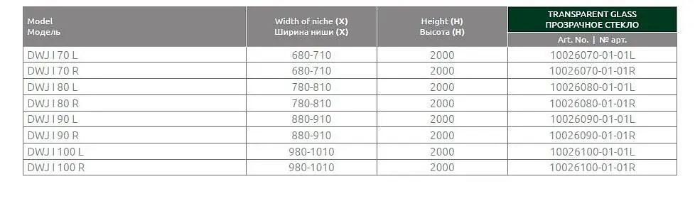 Душові двері Radaway Nes DWJ I 80 см 10026080-01-01L - фото 4