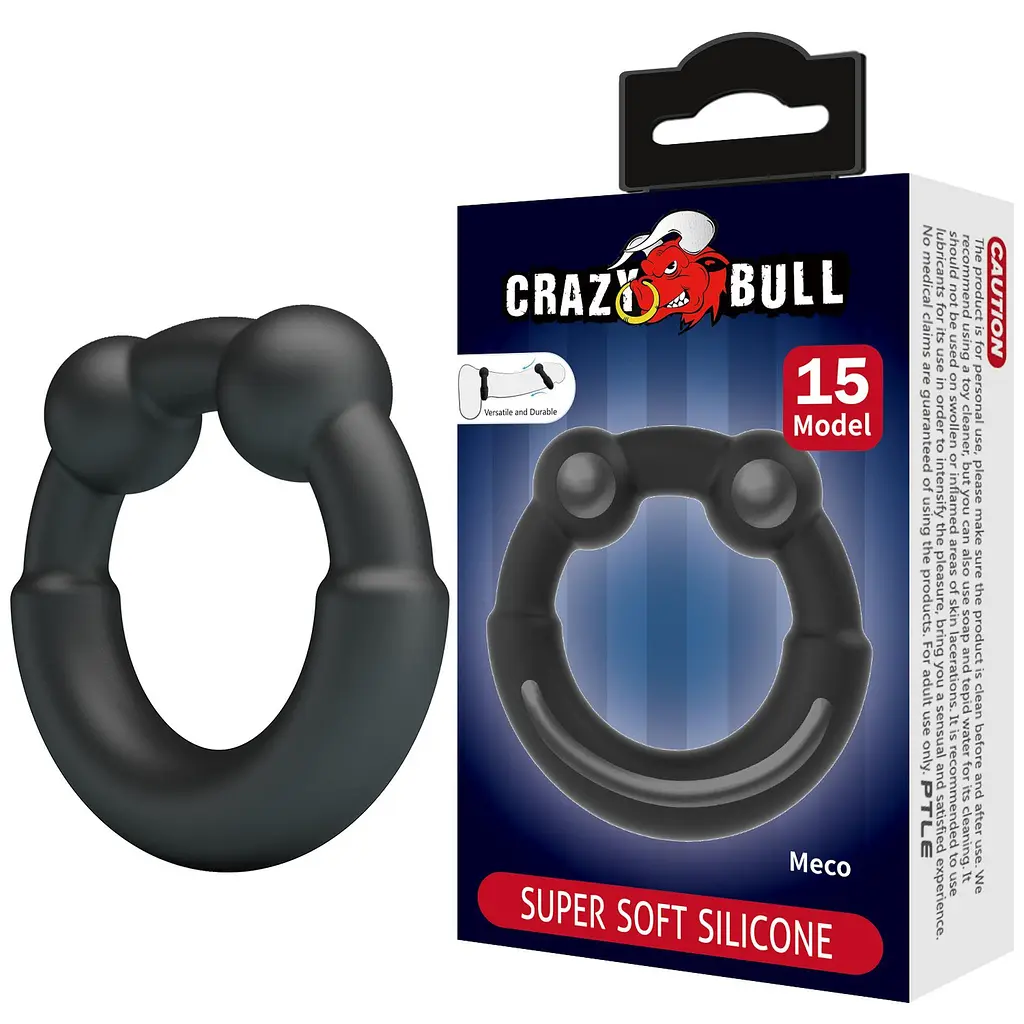 Ерекційне кільце Crazy Bull Meco 6.1 см чорний - фото 6