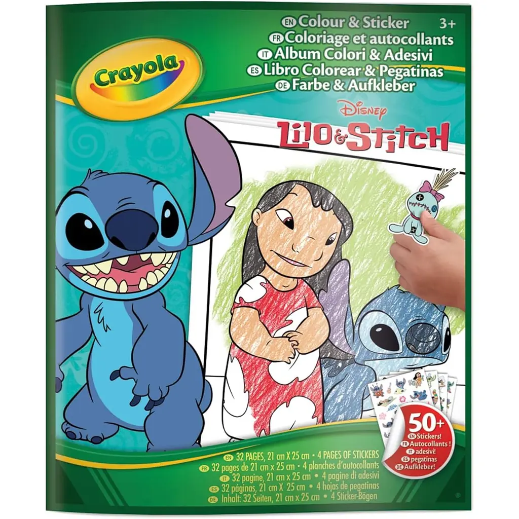 Раскраска Crayola Lilo & Stitch 32 страницы и 4 страницы наклеек - фото 2
