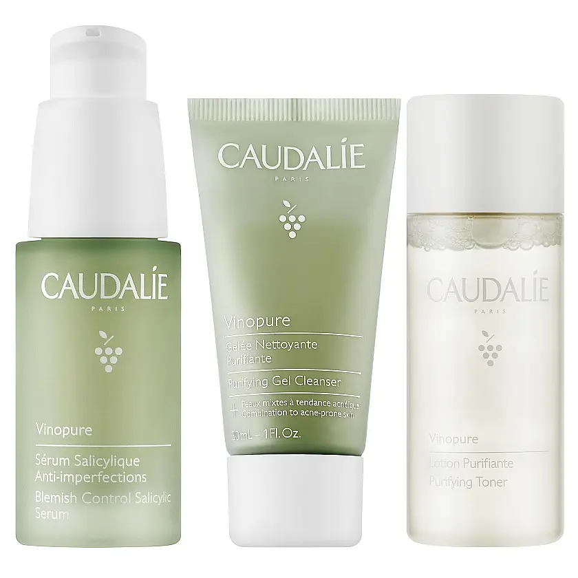 Набір Caudalie Vinopure Spring Set: Сироватка Vinopure, 30 мл + Желе для обличчя Vinopure Чиста шкіра, 30 мл + Очищаючий тонік Vinopure, 50 мл (2831) - фото 2