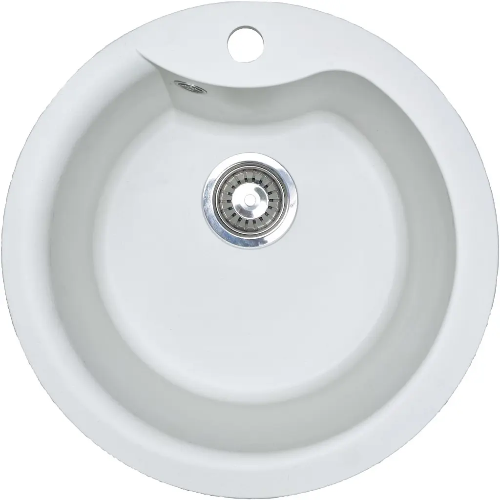 Кухонна мийка Adamant WAVE біла d 485x210 мм, без крила d 48 - фото 3