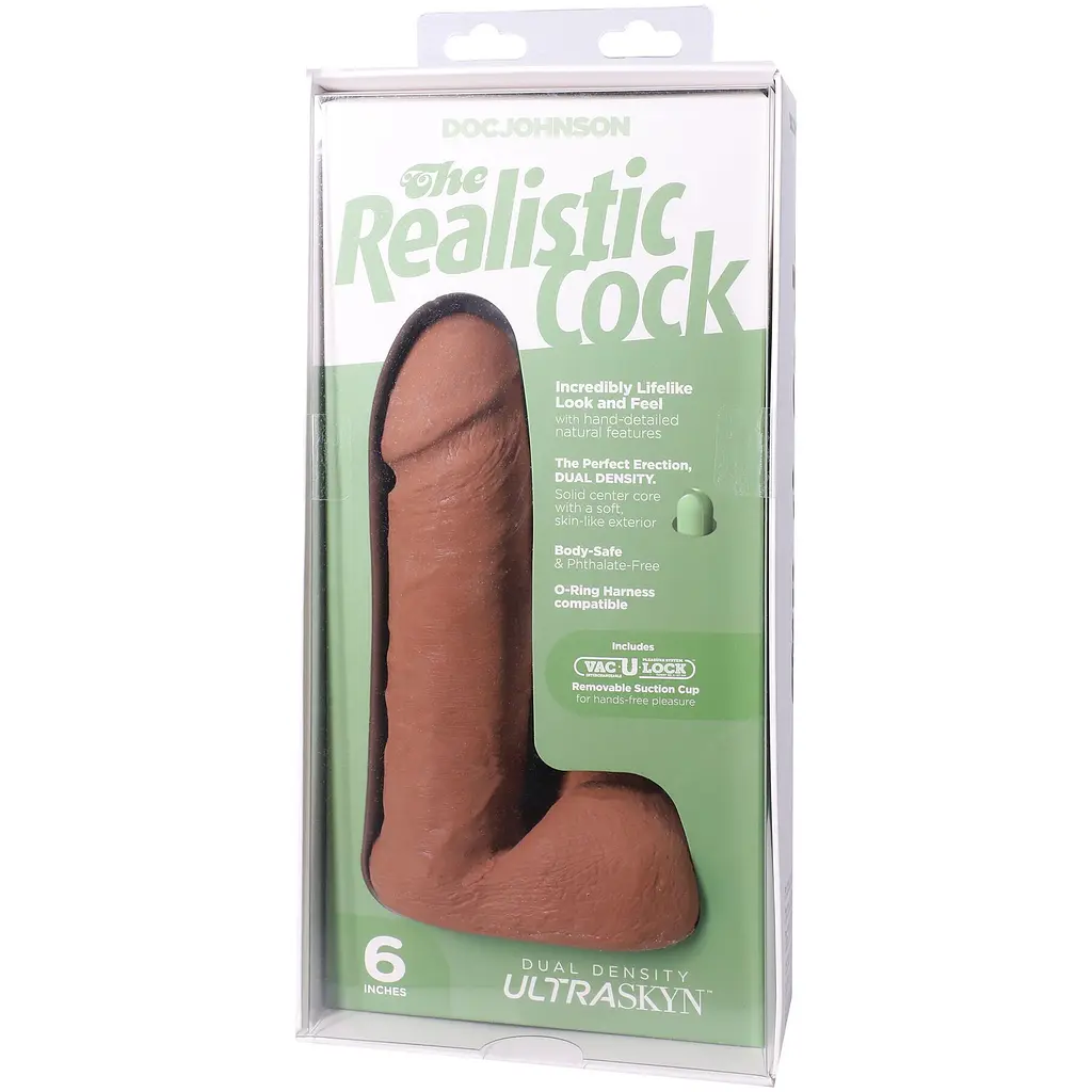 Фалоімітатор Doc Johnson The Realistic Cock ULTRASKYN 6 Inch, 17.3 см - фото 9