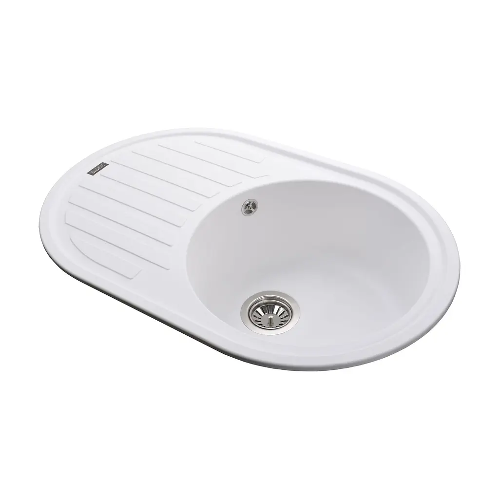 Гранітна мийка Globus Lux Ohara білий 770x500мм-А0007 000022440, Білий - фото 4