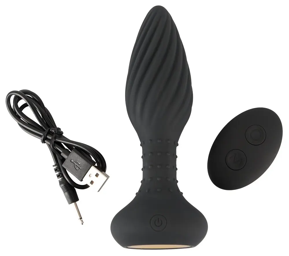 Анальна пробка Anos Finest Butt Plug Wear 15.1 см (чорний) - фото 7