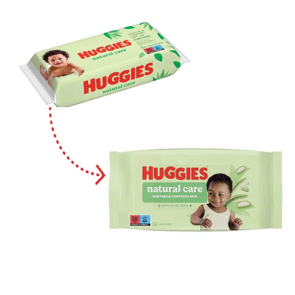 Дитячі вологі серветки Huggies Natural Care 56 х 3 шт (5029053550176) - фото 3