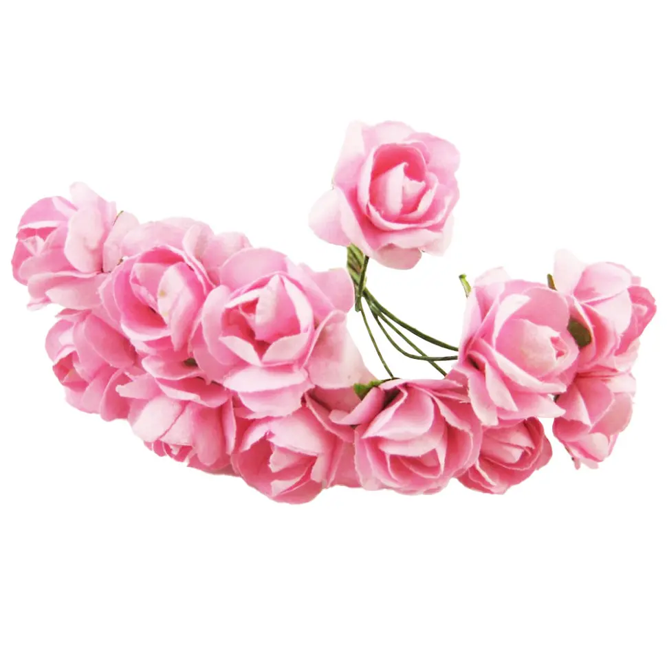 Декоративні троянди для творчості Bambi KV-734 пучок 12 штук - фото 1