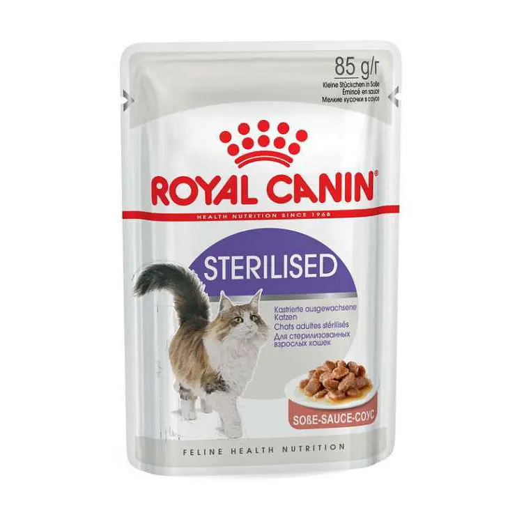 Вологий корм для дорослих стерилізованих кішок Royal Canin Sterilised Sauce, шматочки в соусі, 85 г
