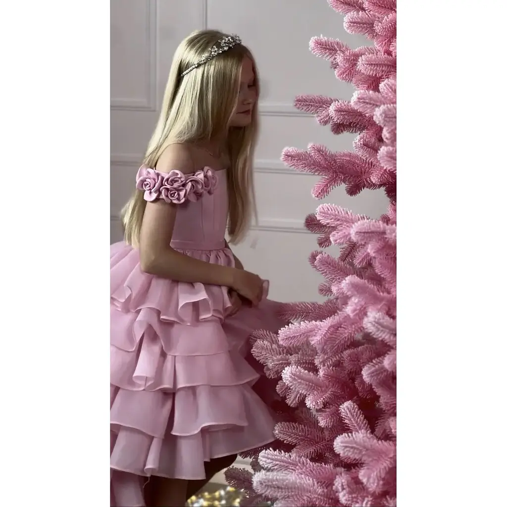 Ялинка штучна Hvoya Super Lux Marshmallow Pink 220 см засніжена - фото 5