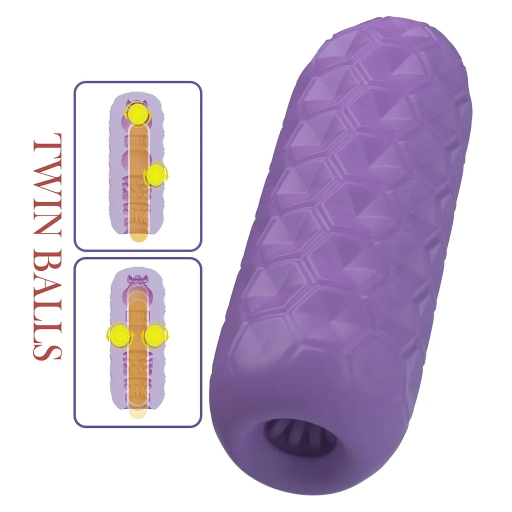 Мастурбатор Pretty Love Venus-X Twin Balls фіолетовий - фото 2