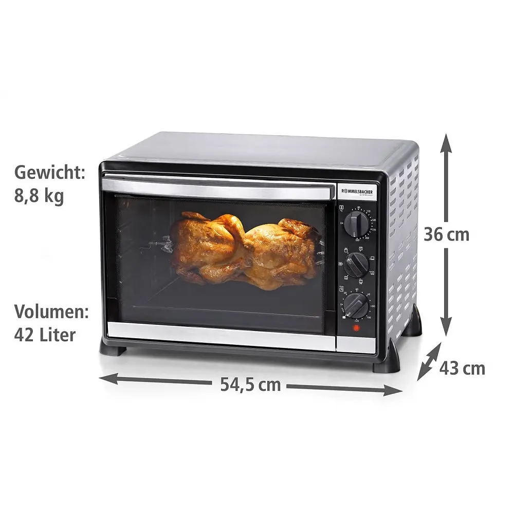Электропечь с грилем Rommelsbacher BG 1805/E, 42 л - фото 3
