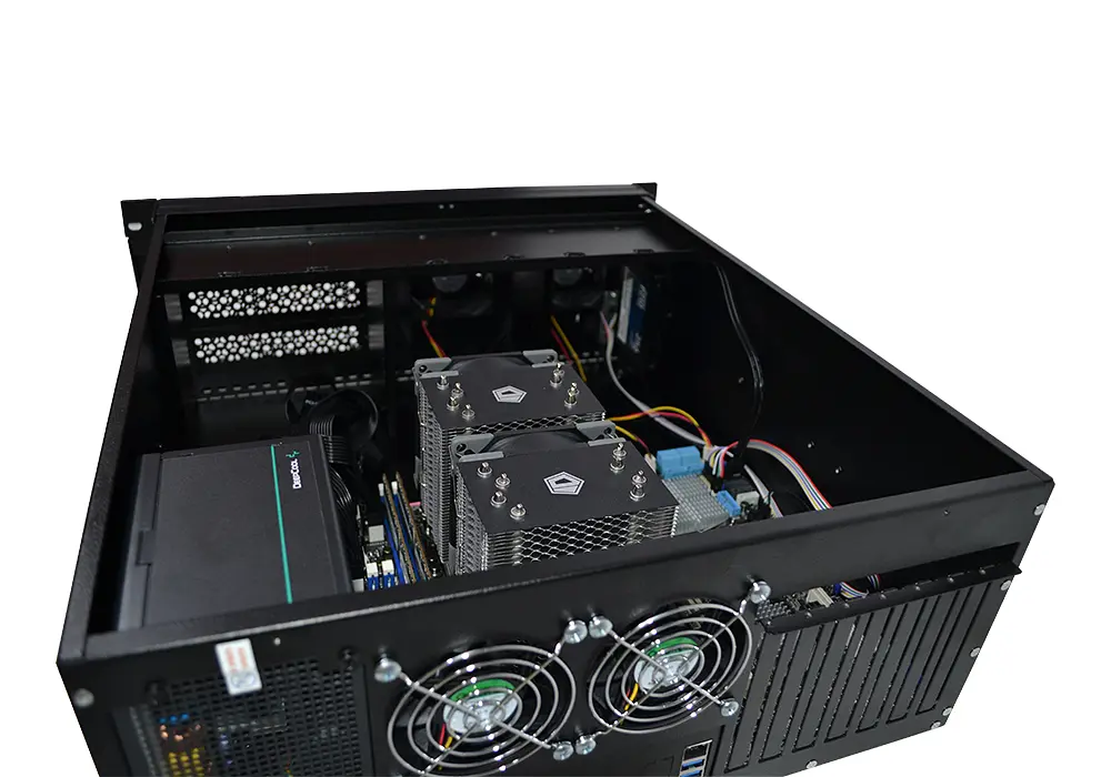 Сервер двопроцесорний Power Up Rack 4U #77 Xeon E5 2680 v4 x2/64 GB/SSD 512 Gb x 2 Raid/Int Video - фото 7