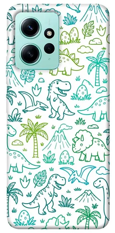 TPU чохол Demsky Dino pattern для Xiaomi Redmi Note 12 4G